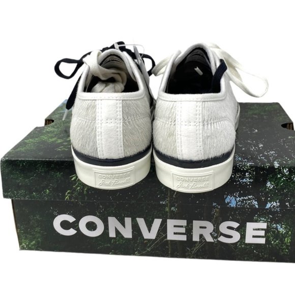 Converse x CLOT Jack Purcell OX Low Faux Fur White Men’s Size Sneakers A00322C - Picture 7 of 10